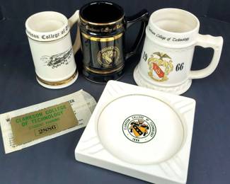 1966 Clarkson College of Technology Steins, Ashtray