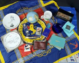 Cunard Queen Elizabeth 2 Cruise Line Souvenirs Lot A