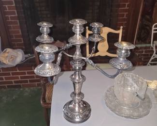 Silver Plate Candle Stick (Pair)