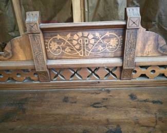 Antique cylinder roll top desk with fitted interior