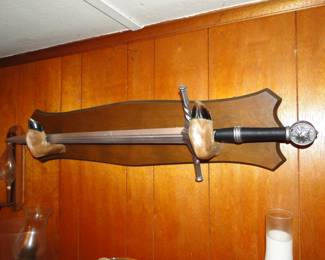 Sword and display deer hoof holder