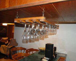 Hanging glass holder