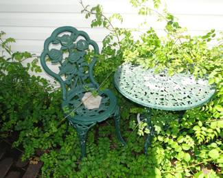 Bistro Set two chairs and table