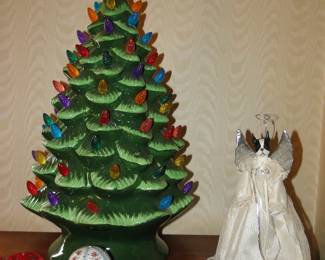 Large Christmas pottery tree