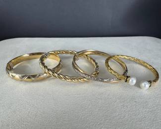 Milor Sterling Silver  110 14K Gold Filled Bracelet Collection  4 Bracelets