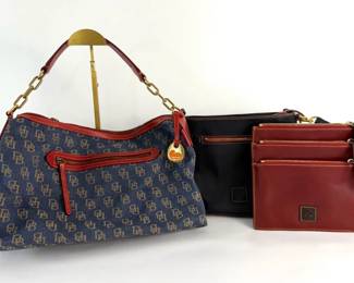 Three Dooney  Bourke Purse  Denim  Leather