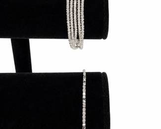 Milor Sterling Silver  SilverPlated Bracelet Collection  2 Bracelets
