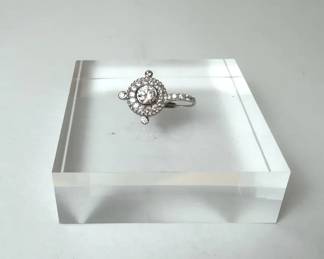 5.87g  Judith Ripka Sterling Silver CZ Cluster Single Earring