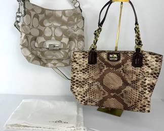 Coach Signature  Python Print Handbag Collection with Dust Bag