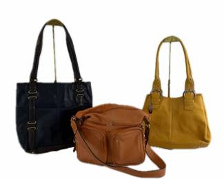 Tignanello Leather Handbags  Brown, Yellow, and BlackTote, Crossbody  Shoulder Bag