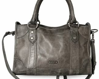 Frye Melissa Ice Gray Leather Satchel Handbag New with Tags