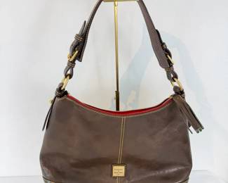 Dooney  Bourke Brown Leather Hobo Shoulder Bag