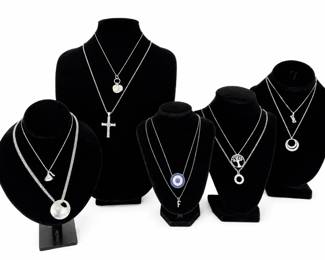 Sterling Silver Pendant Necklace Collection 925  825 Marked
