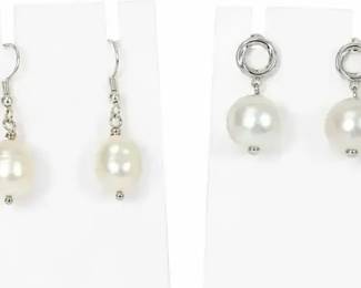 12.71g  Sterling Silver Freshwater Pearl Dangle Earring Collection