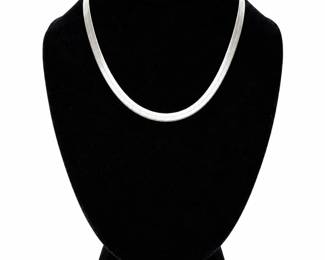 12.58g Sterling Silver Herringbone Chain Necklace  18, 5.3mm