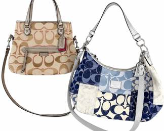 Coach Signature Handbag, Patchwork Hobo  Wallet Collection with Dust Bag