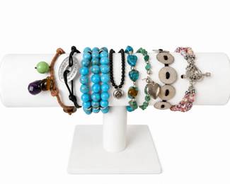 Assorted Turquoise, Beaded, Leather  SilverTone Bracelet Collection