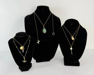 925 Sterling Silver Pendant Necklace Collection  36g Total