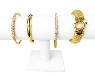 Judith Ripka  JCM 925 Sterling Silver GoldTone CZ Bracelet Collection
