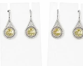 12.87g  Sterling Silver Synthetic Stone  Diamond Halo Earrings  2 Matching Pairs