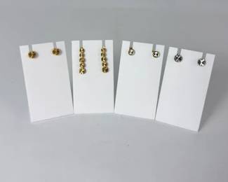 5.84g  14K Beverly Hills Gold Earrings Collection  4 Pairs Yellow  White Gold