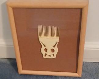 Framed Carved Comb, Shadowbox Style Frame
