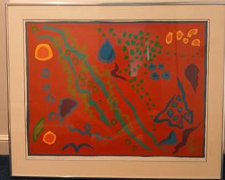 Jewls On A Red Blanket,Signed