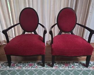 Barbara Barry for Baker Furniture Neoclassical Mahogany Lounge chairs