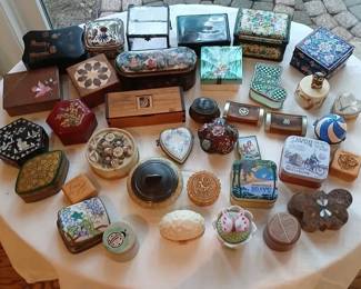 Large Lot Of Trinket Boxes