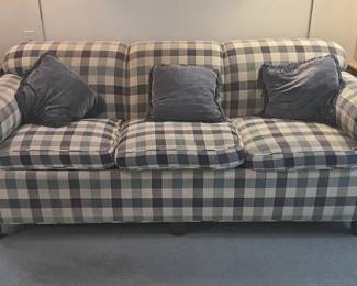 Edward Ferrell LTD Blue And White Sofa