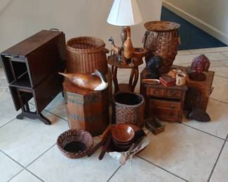 Vintage Tuckaway Table Wood Ducks More