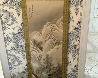 Vintage Oriental Wall Scroll