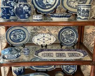 Oriental Style Blue White Decorative Plates, Dishes More