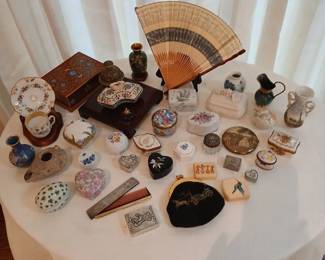Oriental Fan Trinket Boxes Nippon and More
