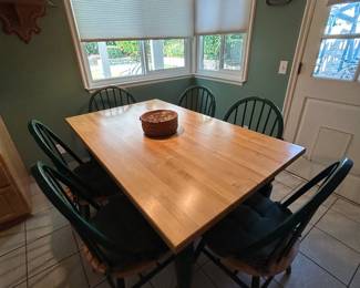 Farm table and chairs.