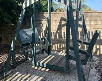 Plants, pots, patio furniture and yard art.