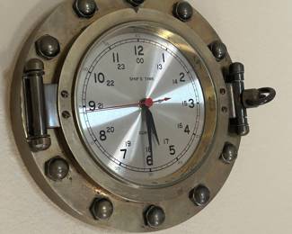 Ship's Time maritime brass wall clock