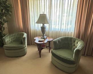 Vintage Swivel Club chairs.