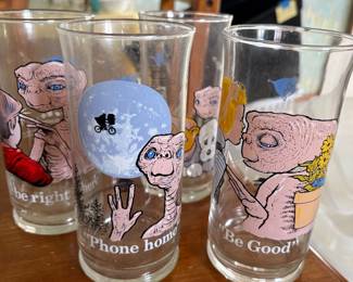 ET drinking glasses - 1982 from Pizza Hut