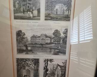 Antique framed steel engravings from England 