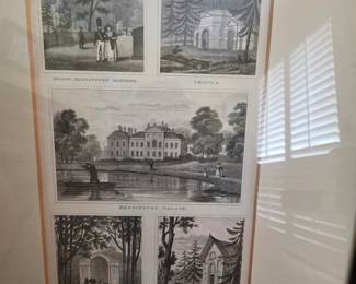 Antique framed steel engravings from England 