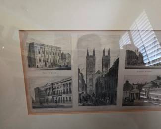 Antique framed steel engravings from England 