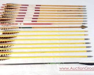 1 16 Vintage Wood Shafted Arrows with various points
