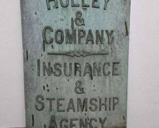 1 BIG BRASS Antique Architectural Plaque