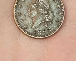 1 1863 CIVIL WAR TRADE TOKEN