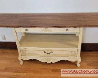 1 French Provincial Style Drop Leaf Console Table by Stanley