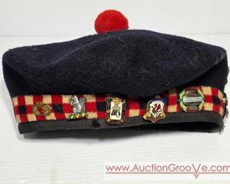 1 Vintage Curling Cap with Curling Pins
