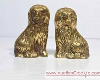 Pair of Brass Staffordshire Dogs 3 tall