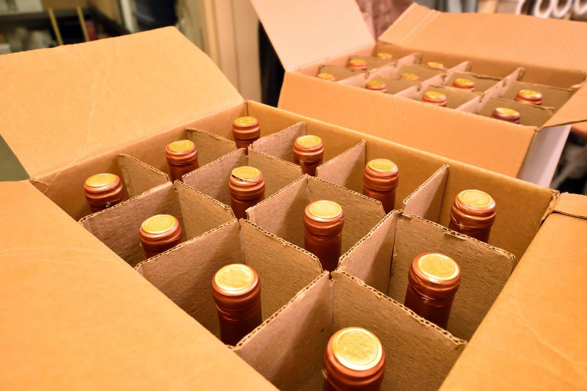 case of wine