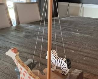 Wooden Safari Animals Mobile